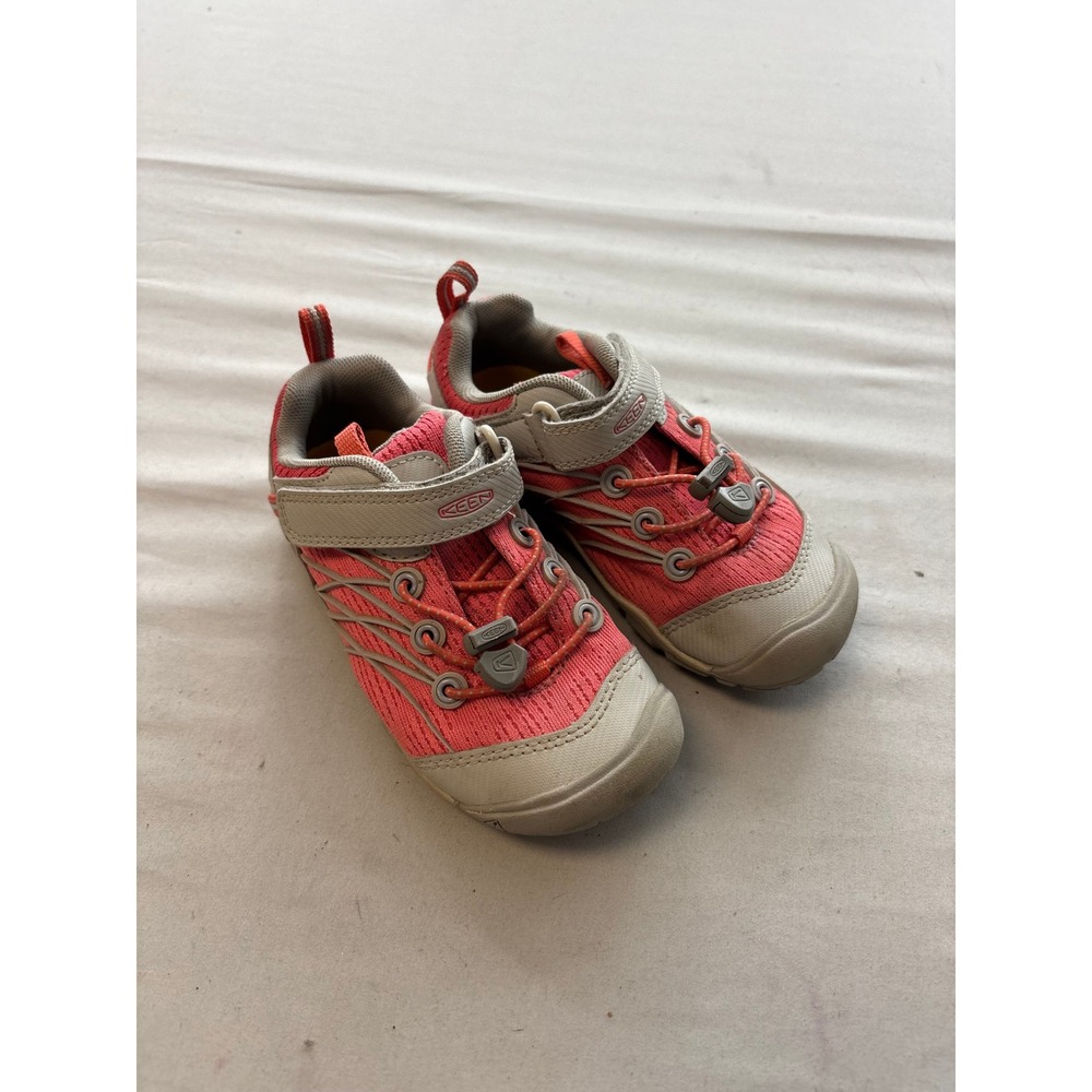 Keen Chandler CNX Kids Sneakers Coral Pink Gray Mesh Shoes Size 11 US 1025116